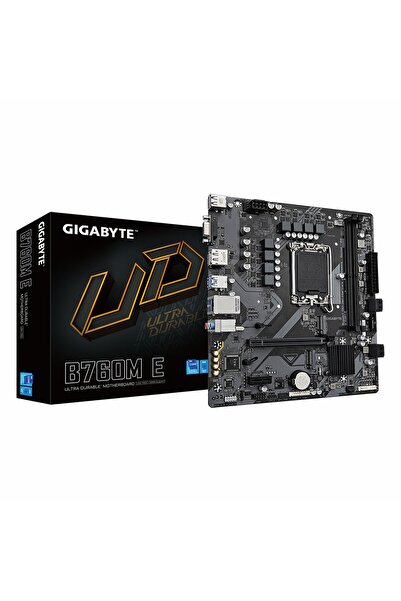 Gigabyte B760M E DDR5 (7200MHz)OC M.2 VGA/HDMI/DP PCIe 4.0 1700P mATX Anakart