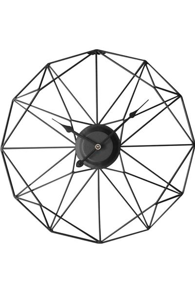 LUXXO Ceas decorativ de perete, Concrete, diametru 50cm, Negru