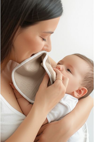 emir kids Baby Muslin Mouth Wipes 100% Organic Cotton 4 Pieces