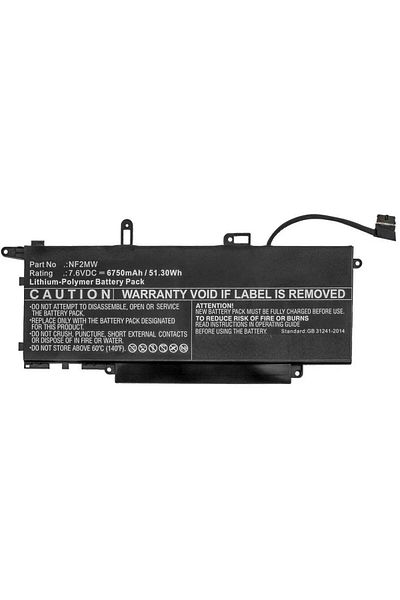 CoreParts Bateria do Laptopa dla DELL 51Wh Li-Po 7.6V 6750mAh Czarna dla Latitude 7310 2-w-1