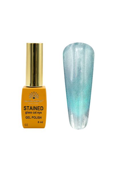 global fashion Oja semipermanenta Glass Cat Eyes, cu efect de vitraliu 8ml, 02