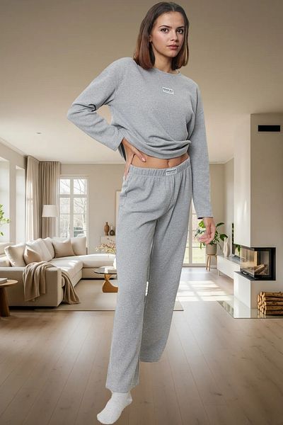 PayBuy Women's Waffle Fabric Pajamas Set Regular Fit Long Leg Homewear Quality Craftsmanship Premium Quality
