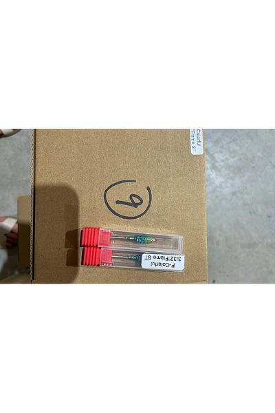 global fashion Carbide bit for removing gel and semi-permanent nail polish, F-Colorful Flame ST