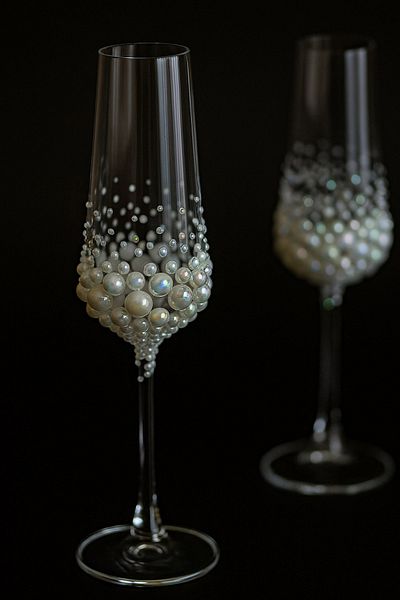 Paşabahçe 2Pcs Pearl Detailed Handcrafted Decorated Elegant Glass Presentation Soft Drink Cup 195ml
