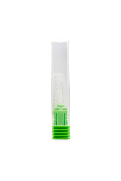 global fashion Ceramic cuticle bit, pointed cone, green belt, F061510