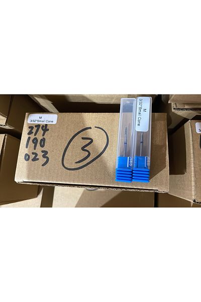 global fashion Carbide milling cutter, cone, blue belt, M 3/32 Small Cone ST