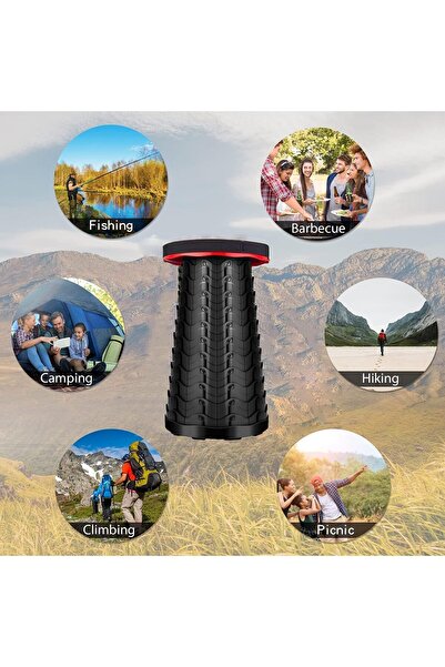 LUXJET Portable Folding Stool for Camping Outdoor - Max Load Capacity 396 LBs - Small Folding Chair