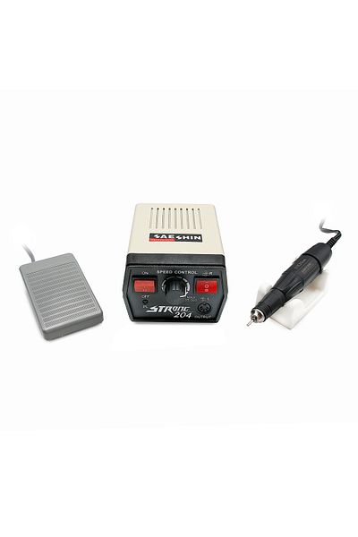 global fashion STRONG-204 electric file, for manicure and pedicure, 35000 rpm, 65 watt, gray