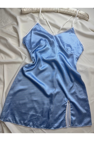 ROZENİN LINGERIE Базова сукня з візерунком, ззаду з перехресним атласом, міні-сукня, нічна сорочка