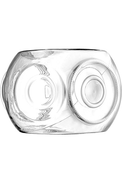 co arma Large Clear Glass Spice Jar with Lid