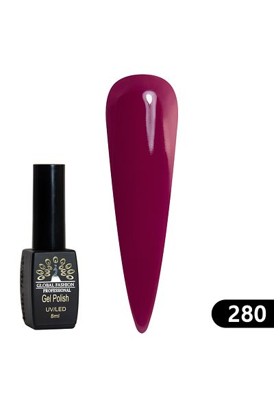 global fashion Oja semipermanenta BLACK ELITE, Global Fashion 8 ml, 280