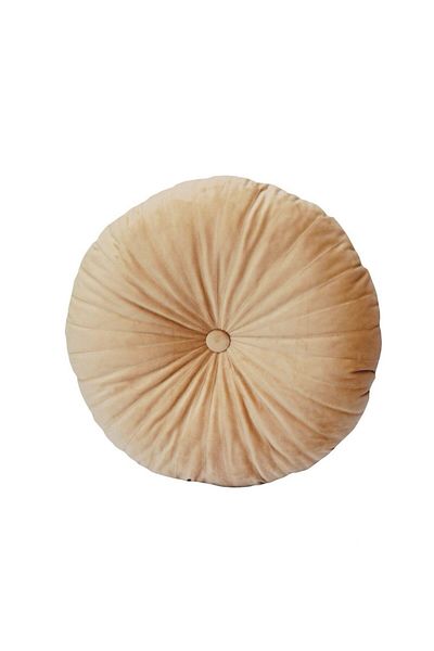 OEM Perna Decorativa Puffet Rotunda din Crem, diametru 40 cm