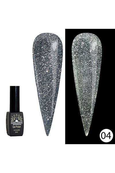 global fashion Disco Gel Shine Spectrum Gel Lacquer, Global Fashion, Reflective, 8 ml 04