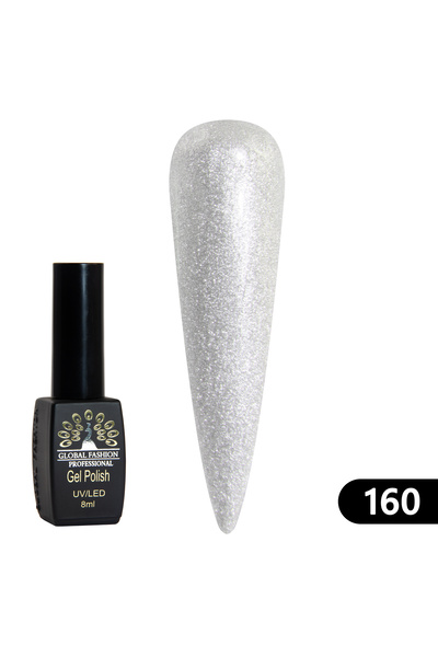 global fashion Oja semipermanenta BLACK ELITE, Global Fashion 8 ml, 160
