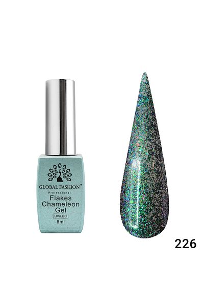 global fashion Oja semipermanenta Flakes Chameleon 8ml, 226