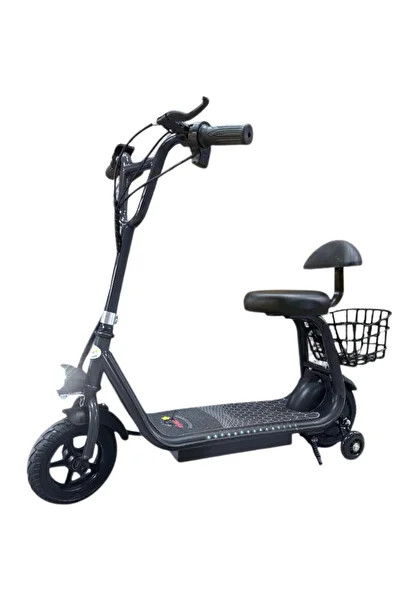 N2Y Electric Scooter with Basket for Kids | Foldable Electric Scooter | 36V | 350W Motor | Front & Rear