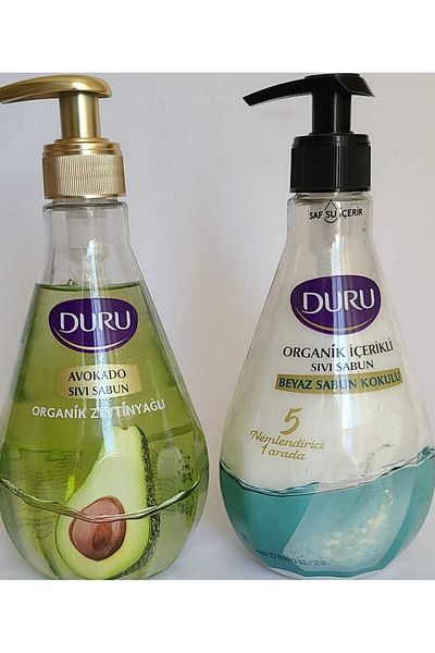 Duru Organic Olive Oil Liquid Soap Set of 2 / White Soap Scented 500 ml + Avocado 500 ml