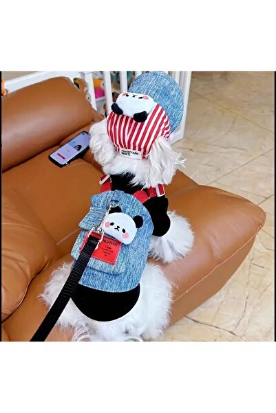 Payidar Hediyelik ŞAPKALI GÖĞÜS TASMASI SET AYICIKLI KOT MODELİ (2 PARÇA) Nef...