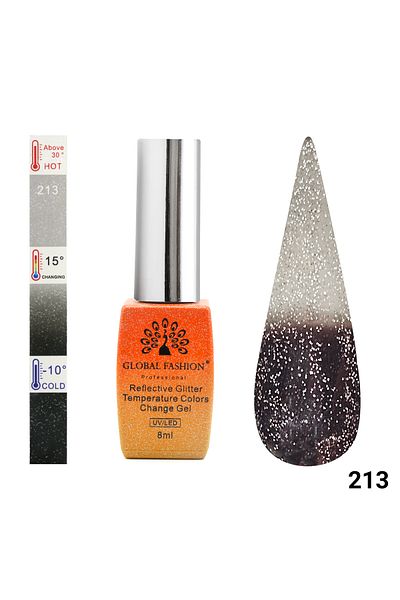 global fashion Oja semipermanenta termica, Temperature Color Change Disco 8ml, 213