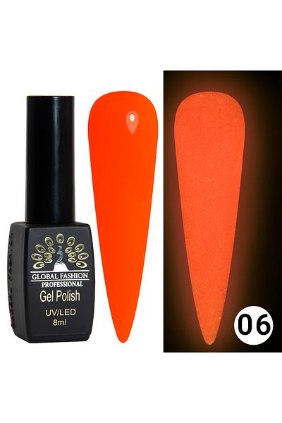 global fashion Oja semipermanenta Luminous, Global Fashion, fosforecenta, 8ml, 06