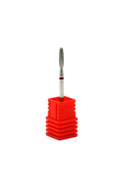 global fashion Diamond cuticle nozzle, rounded flame, red belt 244/025R