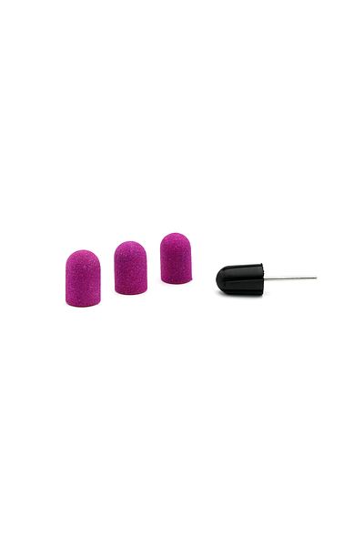 global fashion Set of holder and 3 pieces of spare sandpaper for electric nail file, 16*25mm, lilac, grit 120