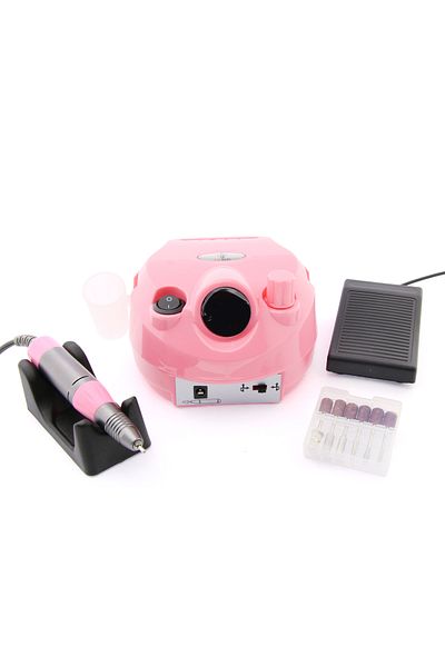 global fashion Electric manicure and pedicure file BEE NAILS, 202D, with display, 65w, 45000 rpm, pink
