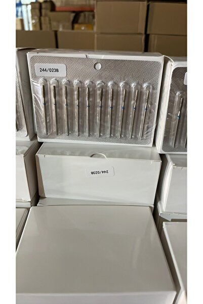 global fashion Capăt de freză de diamant pentru cuticule, flacără rotunjită, brâu albastru, 244/023B