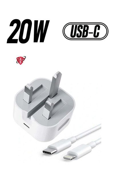bgm 20W PD Type C Power Block Wall Charger Plug Adapter with 2M USB-C to Lightning Cable