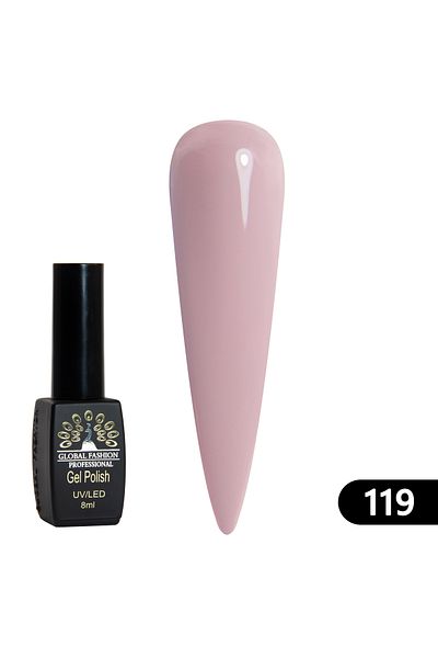 global fashion Oja semipermanenta BLACK ELITE, Global Fashion 8 ml, 119