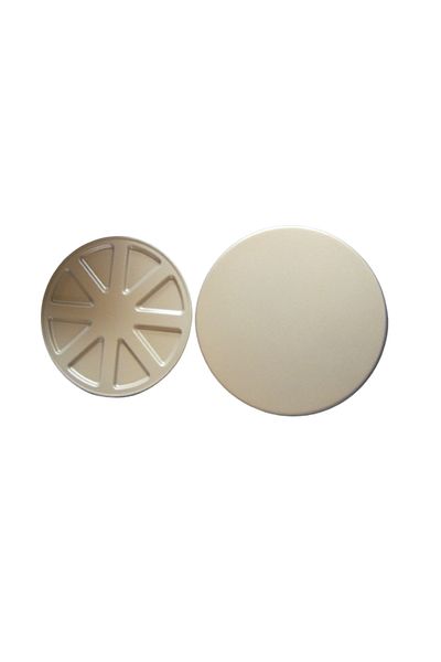 OEM Set of 2 QVC baking trays, diameter 23 cm, metal, gold