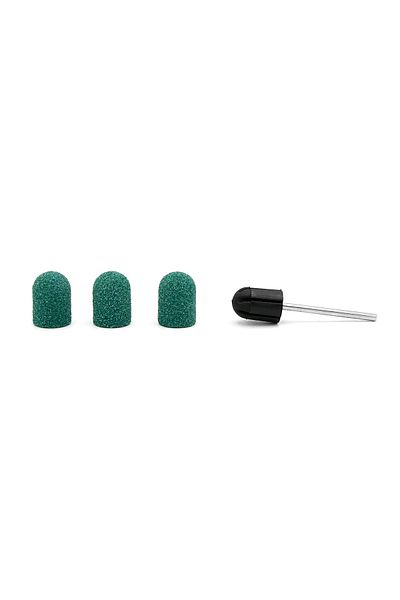 global fashion Set of holder and 3 spare emery boards for electric nail file, 10*15mm, grit 100
