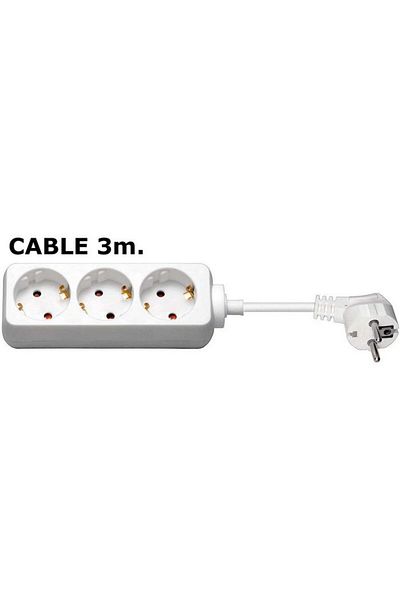 Inna marka MicroConnect 3-way Schuko Power Socket 3m Biały