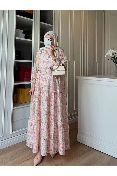 Oxygen Scarfs Women's Eleya Floral Blend Hijab Dress