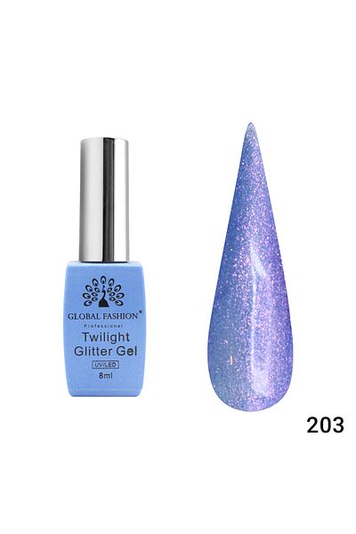 global fashion Oja semipermanenta Twilight Glitter 8ml, 203