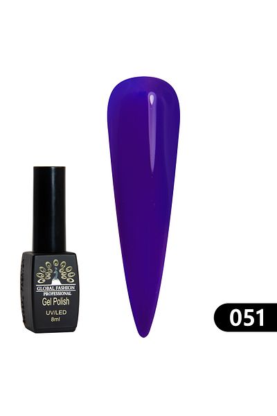 global fashion Oja semipermanenta Black Elite, Global Fashion 8ml, 051