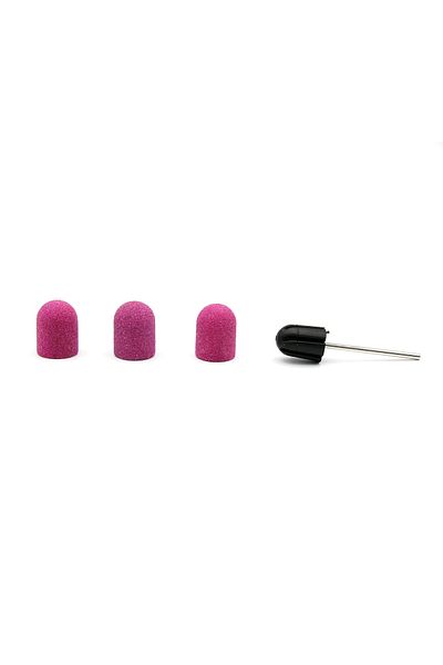 global fashion Set of holder and 3 spare emery boards for nail file, 13*19mm, lilac, grit 100