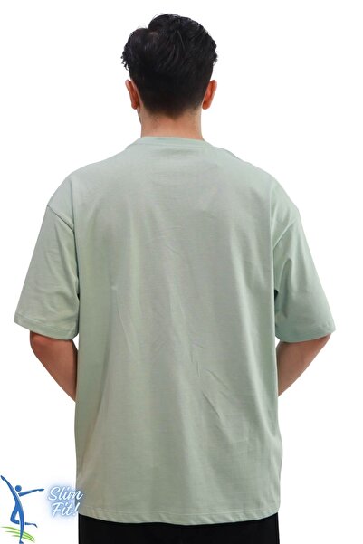 sermoda Loose Cut Skull Pattern Unisex T-Shirt T-Shirt over Size T-Shirt Ash Color