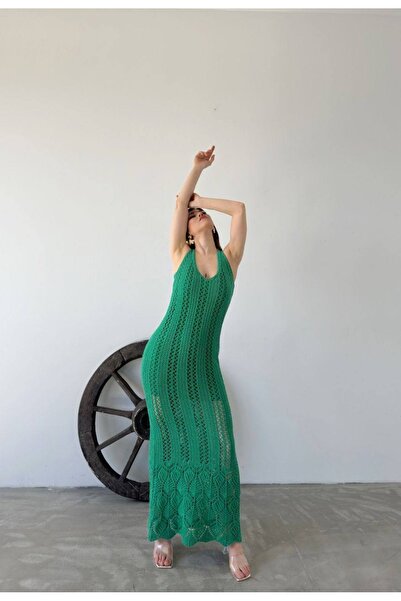 Welsoft Καλοκαιρινό πλεκτό φόρεμα παραλίας