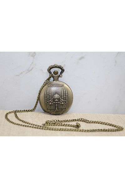 ForWhat Istanbul Souvenir Sultanahmet Motif Chain Clock for Office Home Office Gift