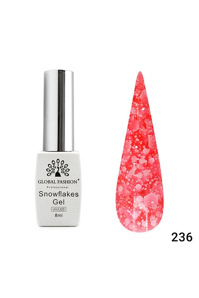 global fashion Oja semipermanenta Snowflakes 8ml, 236