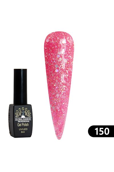 global fashion Oja semipermanenta BLACK ELITE, Global Fashion 8 ml, 150