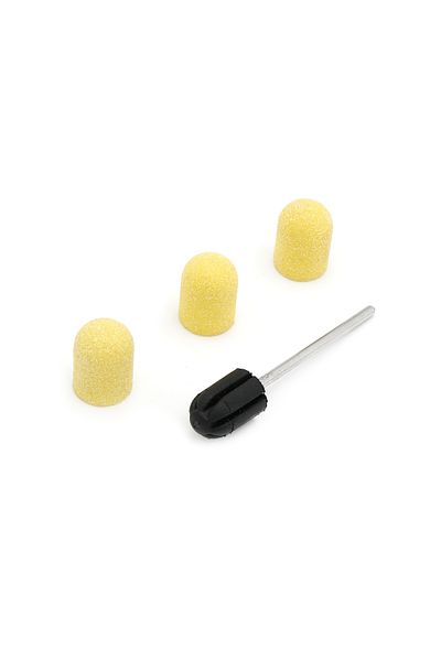 global fashion Set of holder and 3 spare emery boards for electric nail file, 10*15mm, grit 80