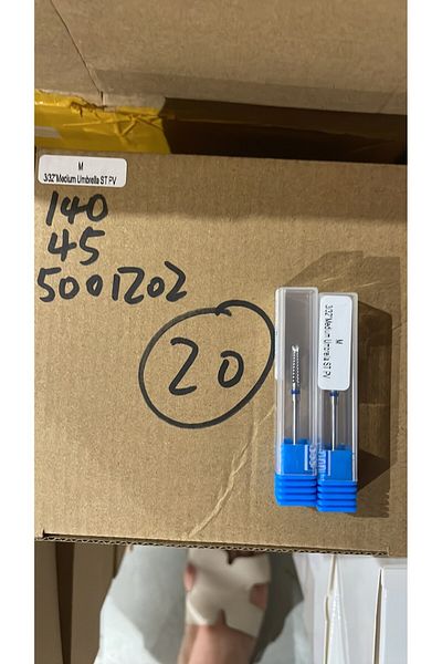 global fashion Carbide milling cutter with blue belt M 3/32 Medium Umbrella ST PV