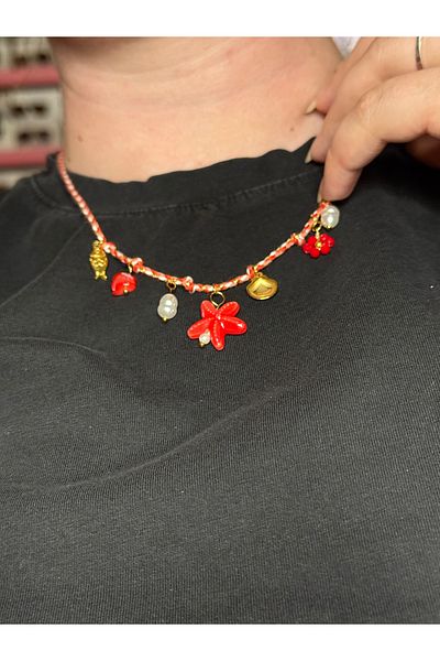 Unzilee Sea Star Handmade Silk Sea Concept Necklace