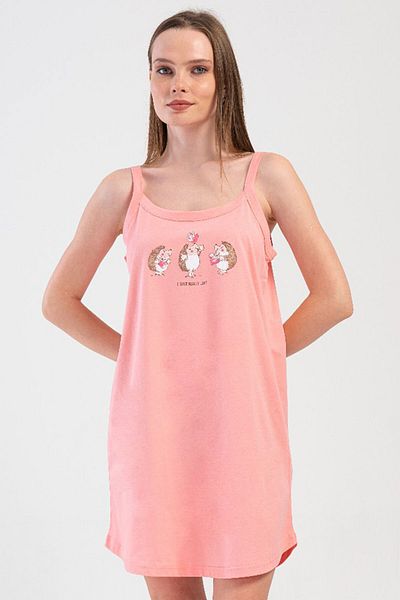 VİENETTA Women's Plus Size Nightgown with Rope Strap, 407052
