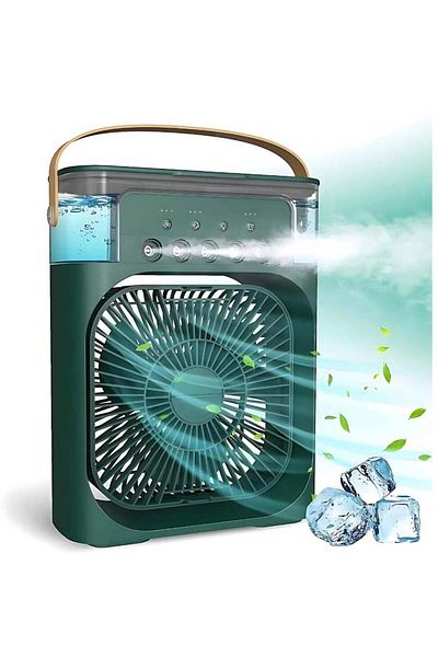 weidasi Portable Mist Sprinkler Fan With 5 Water Outputs And 3 Speeds And 7 Different LEDs Light Col