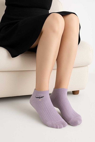 NESA 5 Pairs Women's Cotton* Patterned Short Socks