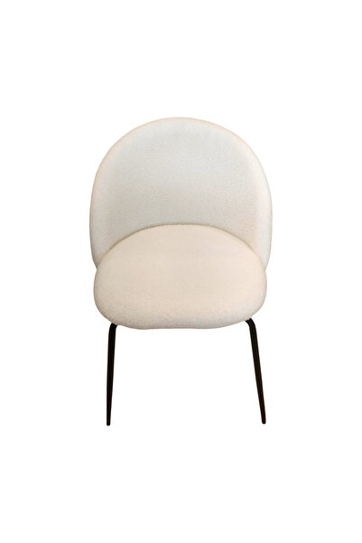 AZAF كرسي طعام حديث أبيض قطعة واحدة