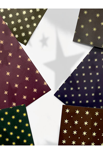 Henno A6 (10,5x14,8 cm) Yıldız Temalı 6’lı Kağıt Seti | Bullet Journal, Scrap...